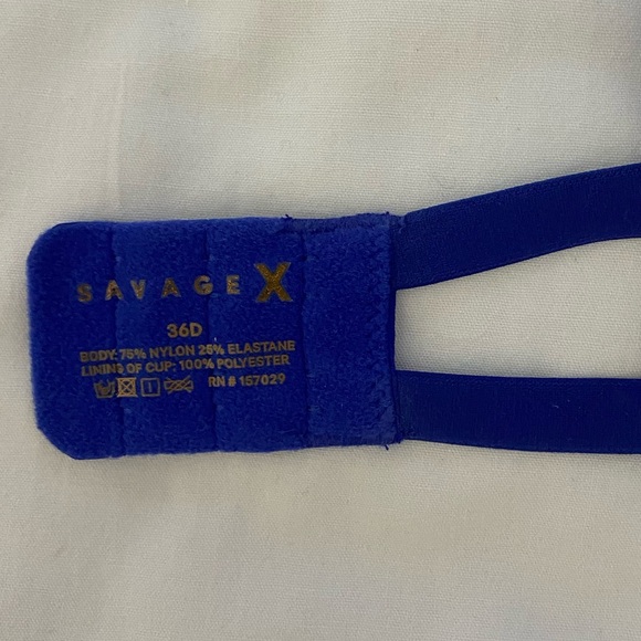 SAVAGE X FENTY by Rihanna Core Micro- Fiber Metallic Push-Up Bra Size 36D. - Picture 8 of 9